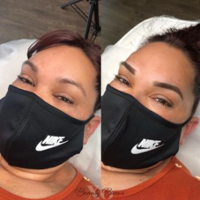 ombre microbladed combination semi-permanent tattoo brows